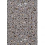 فرش ماشینی 1200 شانه شیخ صفی کد 12117 زمینه نقره ای