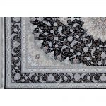 فرش ماشینی 1500 شانه کلکسیون فرشینه طرح نقش جهان زمینه سورمه ای گل برجسته